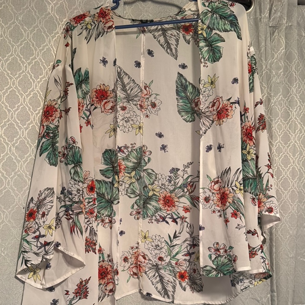 Torrid Floral Kimono Cardigan